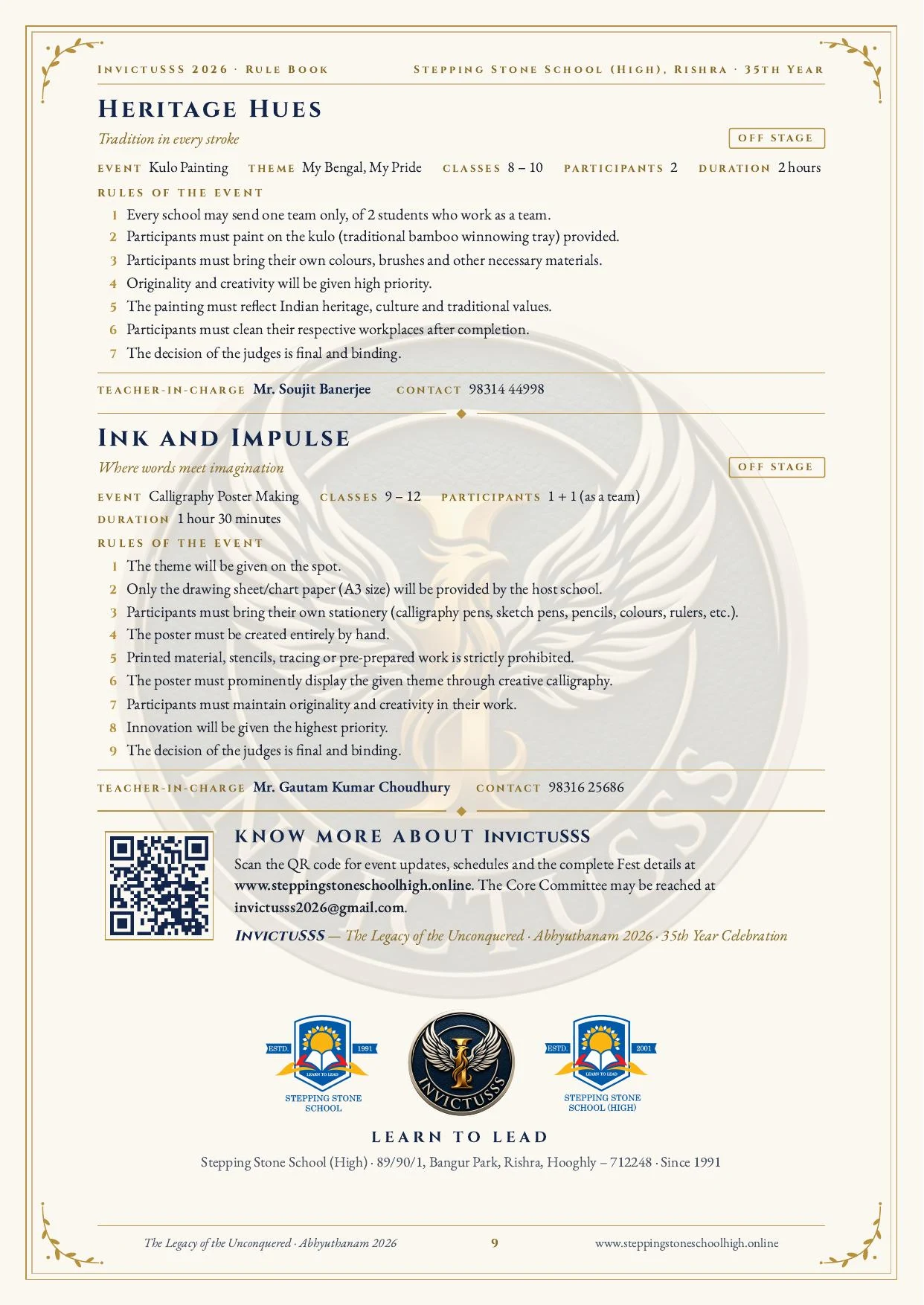 Official InvictuSSS 2026 rulebook — page 10 of 10