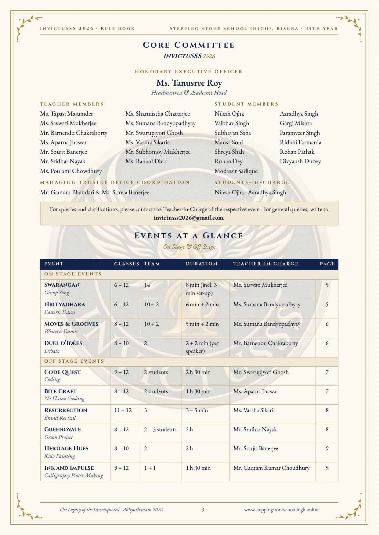 Official InvictuSSS 2026 rulebook — page 4 of 10