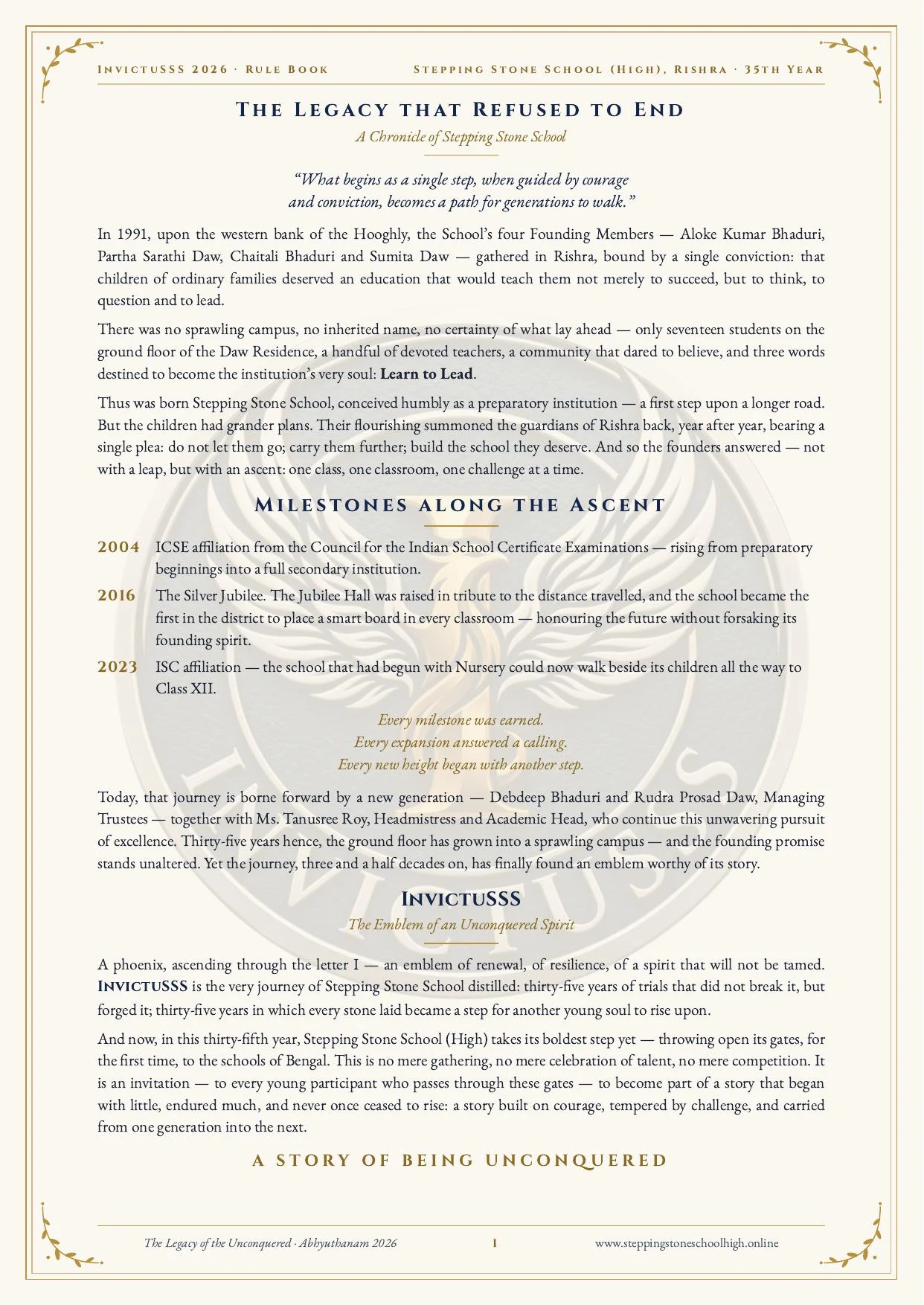 Official InvictuSSS 2026 rulebook — page 2 of 10